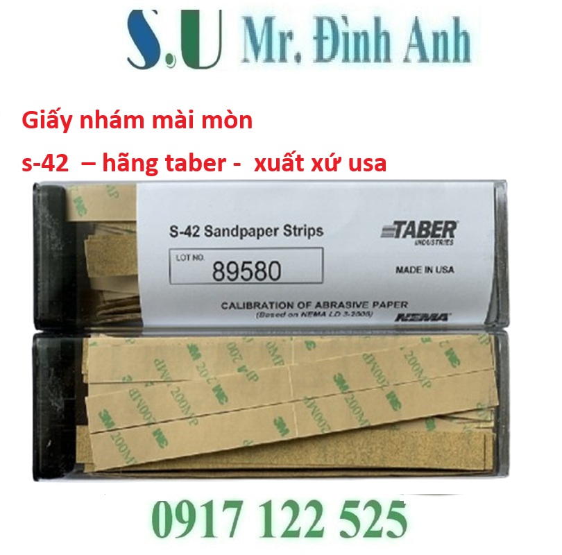 Giấy Nhám Mài Mòn S-42Chuẩn Mực Kiểm Tra Độ Bền Vật Liệu Taber