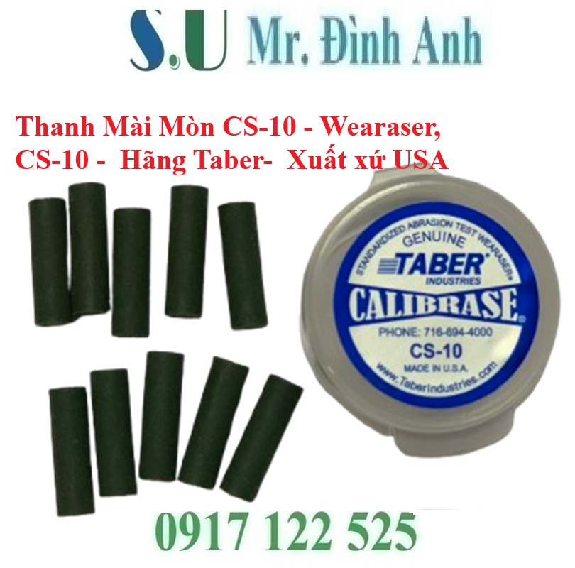 Thanh mài Taber CS-10 — Bộ 10 thanh phục hồi bánh xe mài