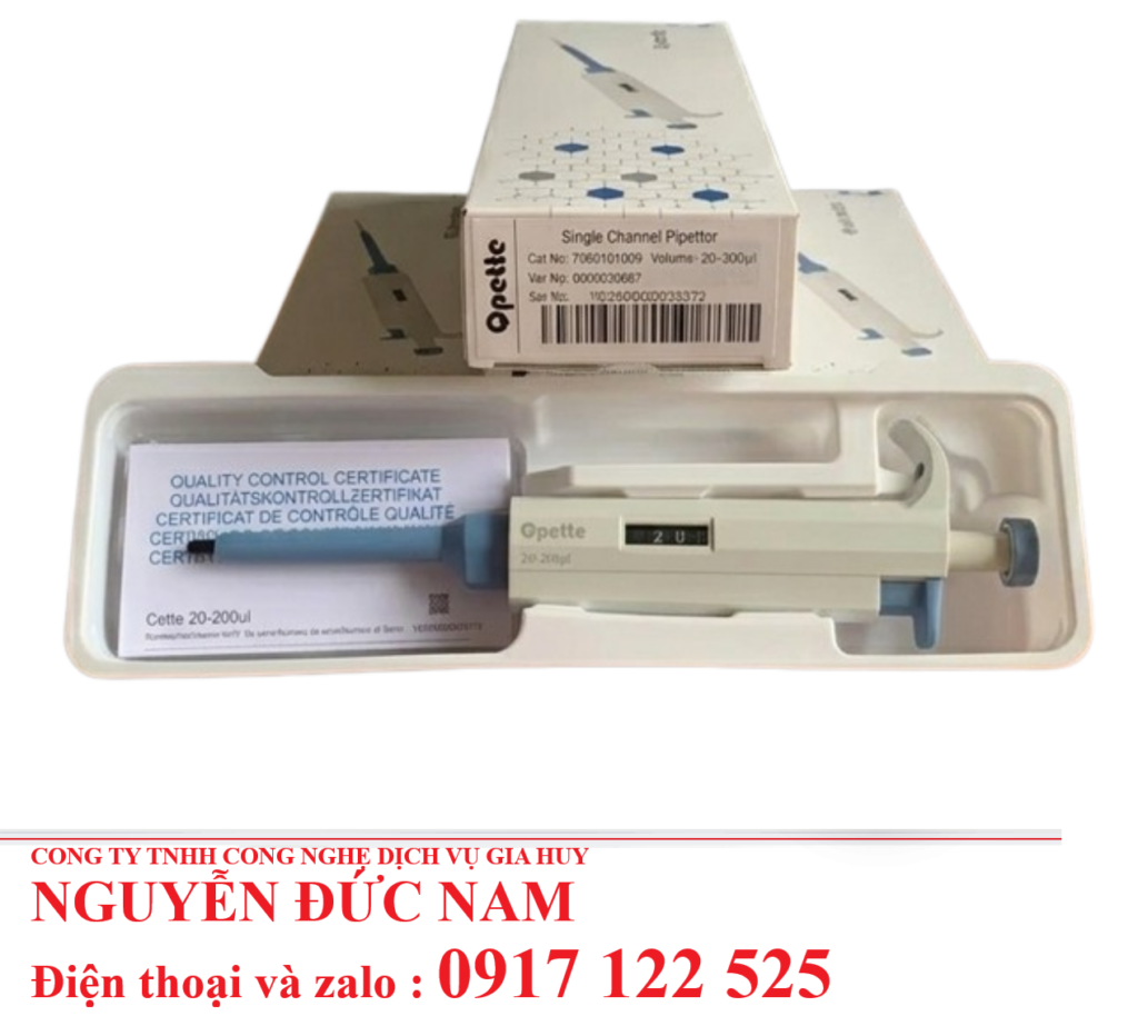 Micropipet Tự Động 1 kênh Dải 0.1–1000 μL