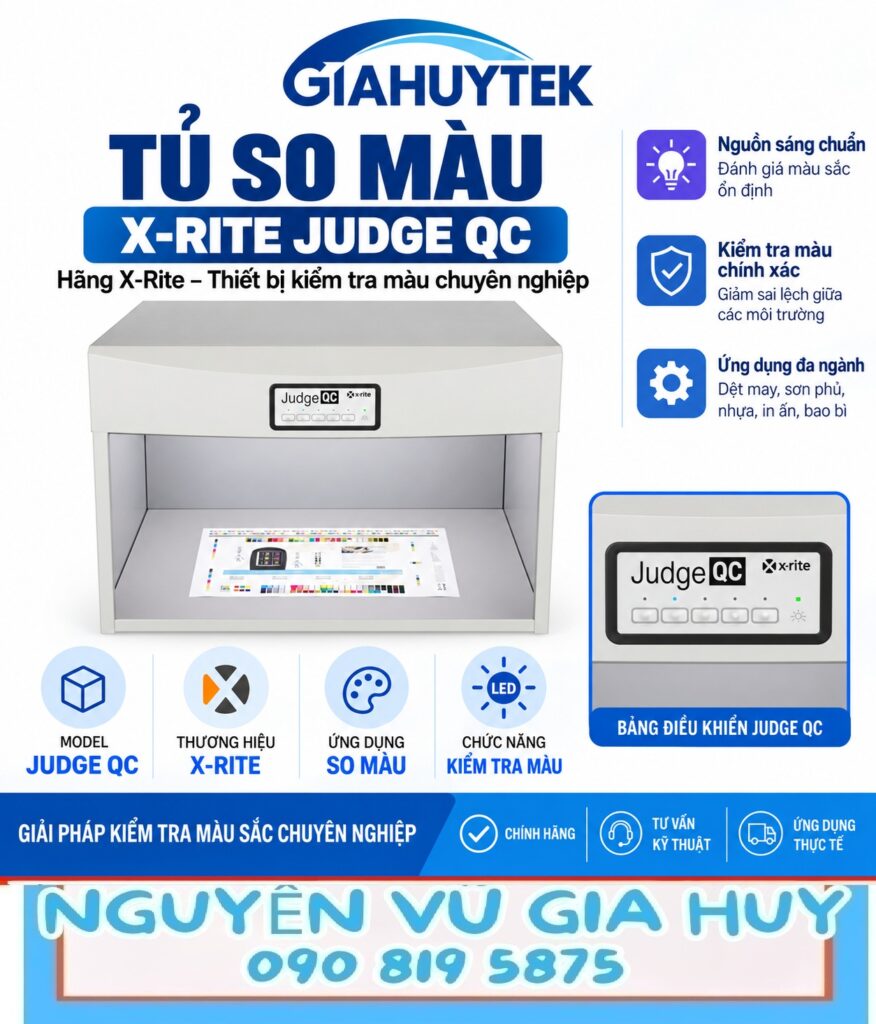 Tủ so màu X-Rite Judge QC hướng dẫn sử dụng và kiểm tra màu vật liệu